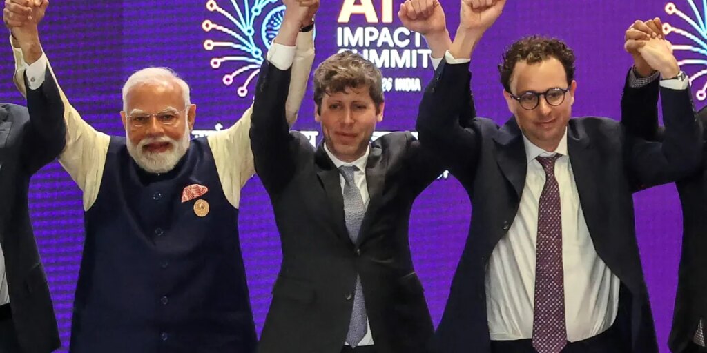 Sam Altman and Dario Amodei refused to hold hands at an AI summit weeks after OpenAI and Anthropic clashed in a tense Super Bowl ad war