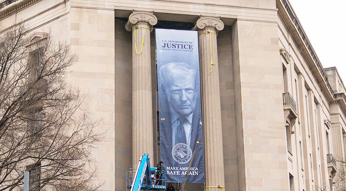 Egomaniac Trump Sticks His Face on Another Kennedy Building