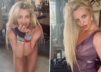 Britney Spears suffers wardrobe malfunction in revealing dining room dance video