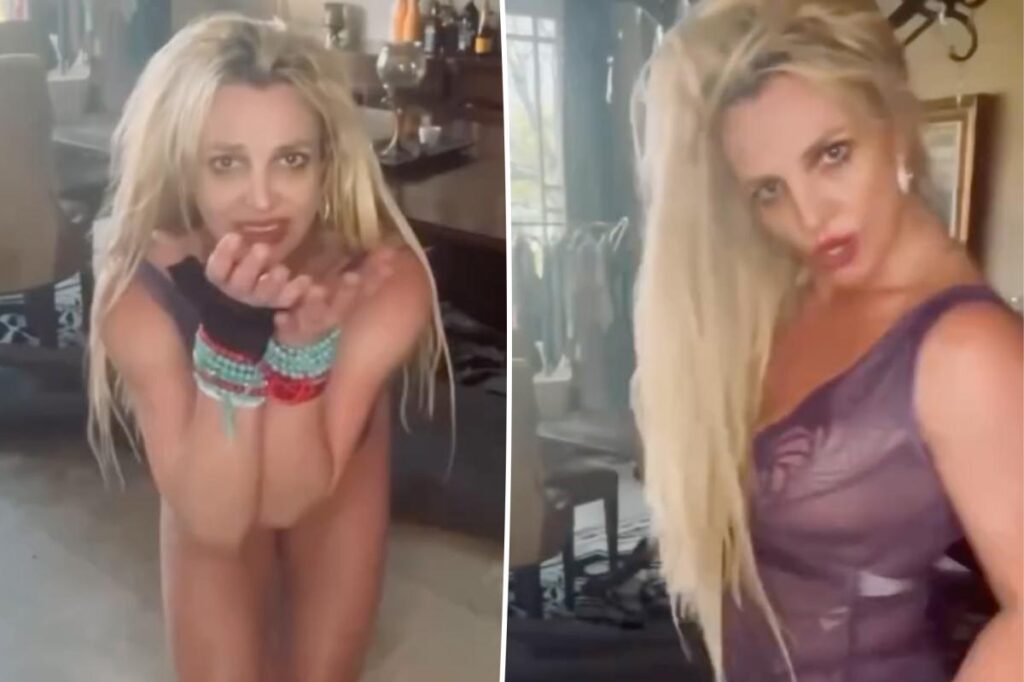 Britney Spears suffers wardrobe malfunction in revealing dining room dance video