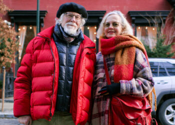 A Pair With Clothes as Lively as Their Banter