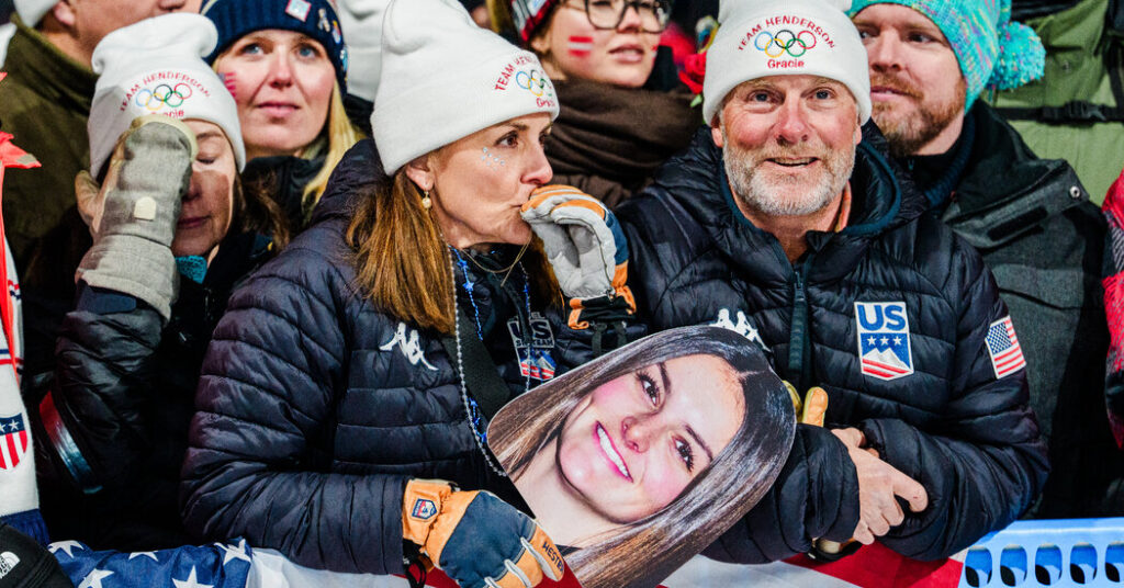 Look, Ma! Or Maybe Don’t. Parents of Some Olympians Face Extreme Fear.