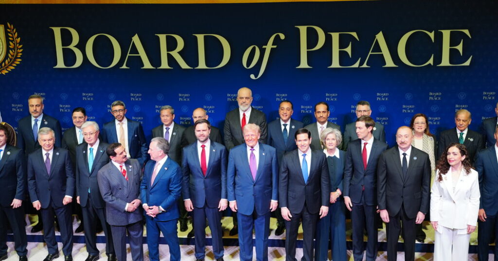 With a Golden Gavel and a Threat to Iran, Trump Launches His Board of Peace