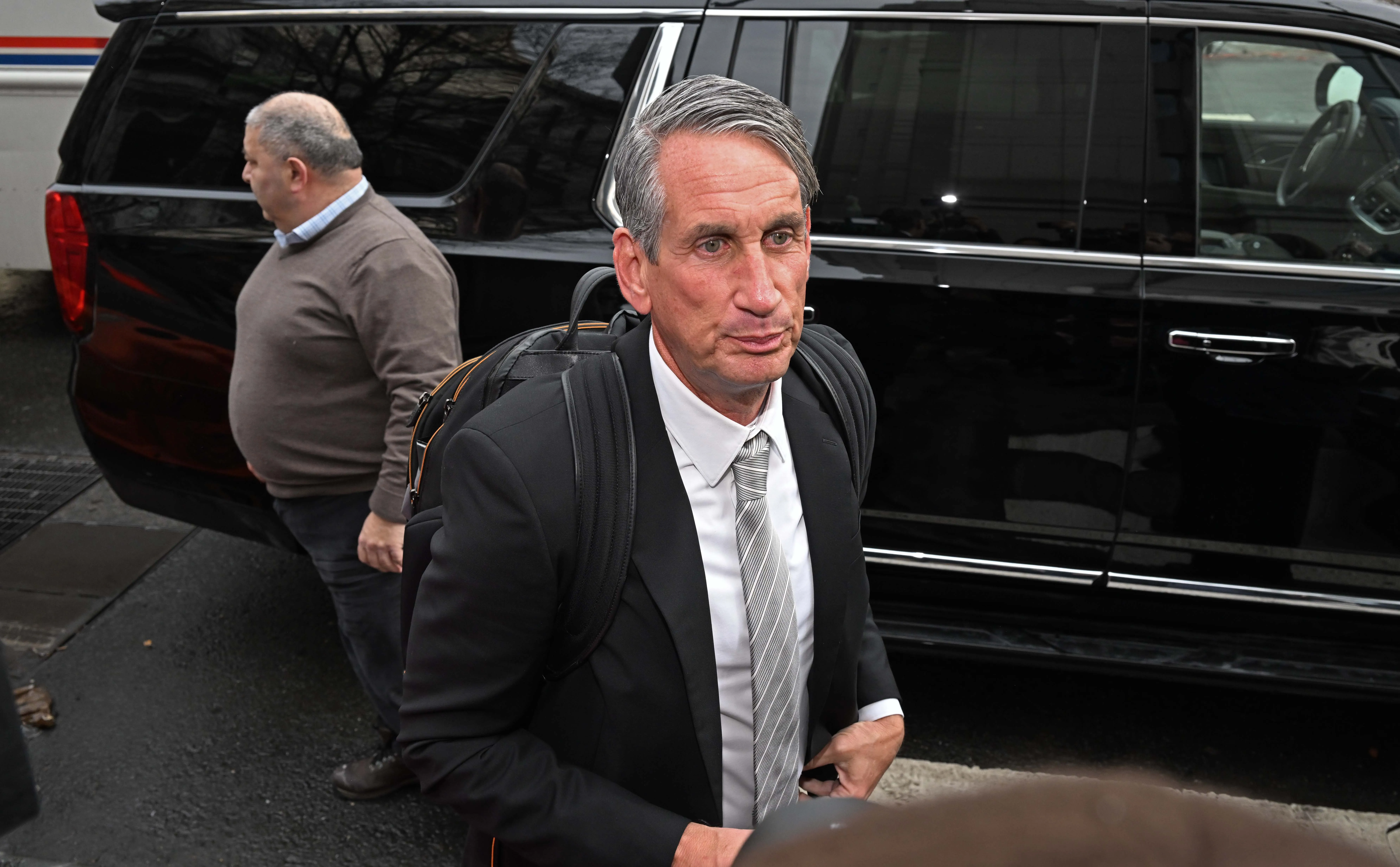 Lawyer Bryan Freedman outside a courthouse.