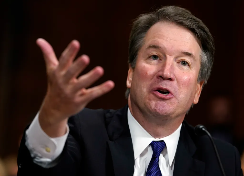 Brett Kavanaugh testifies before the Senate Judiciary Committee during his Supreme Court nomination hearing on Sept. 27, 2018.