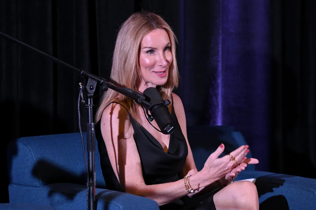 Jennifer Welch speaking onstage during One Story. One Future: GLAAD Celebrates Pride 2025.