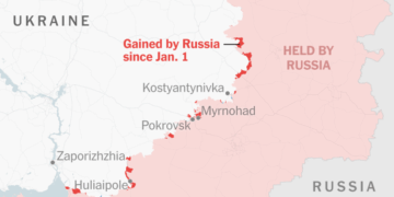 Russia Nears Capture of Key Ukrainian Towns After Year of Grinding Assaults