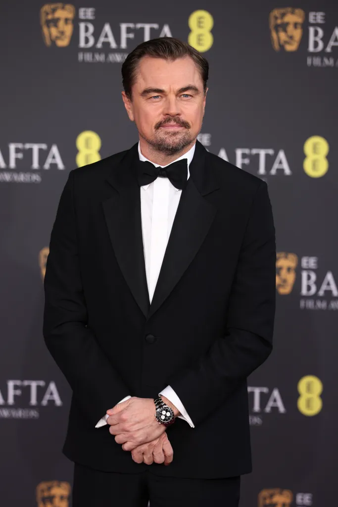 Leonardo DiCaprio on the red carpet at the EE BAFTA Film Awards.