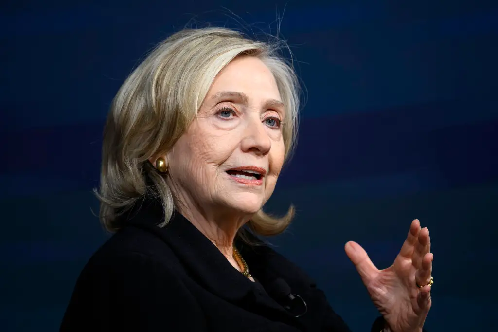 Hillary Clinton speaks at the Munich Security Conference on Feb. 13, 2026.