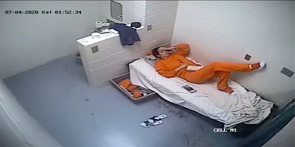 Ghislaine Maxwell lies on her bed in her cell at Brooklyn's Metropolitan Detention Center.