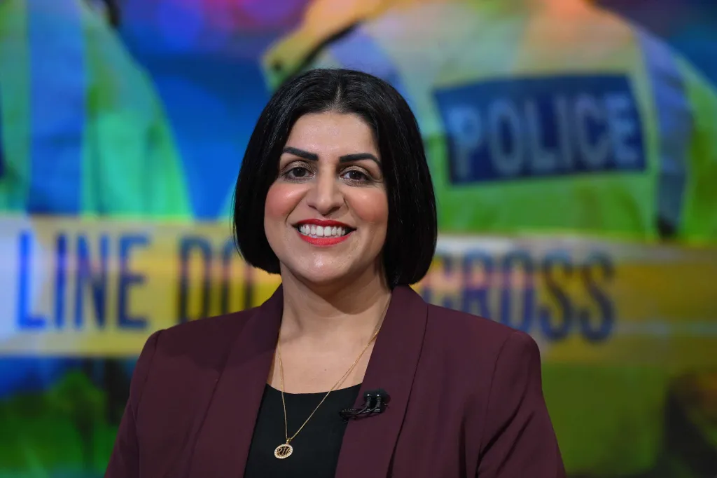 Britain's Home Secretary Shabana Mahmood, appearing on the BBC's 'Sunday' political television show in London.