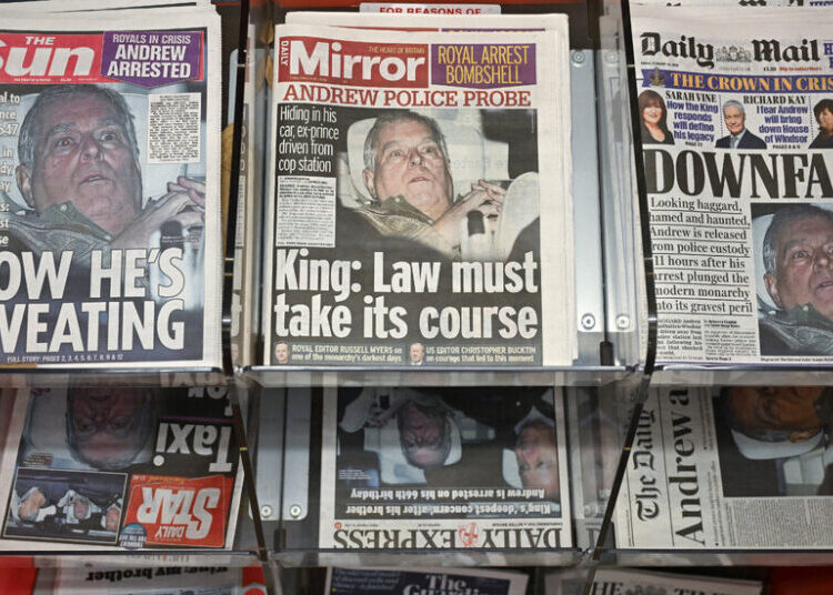 British Police Search Mansion Used by Former Prince Andrew