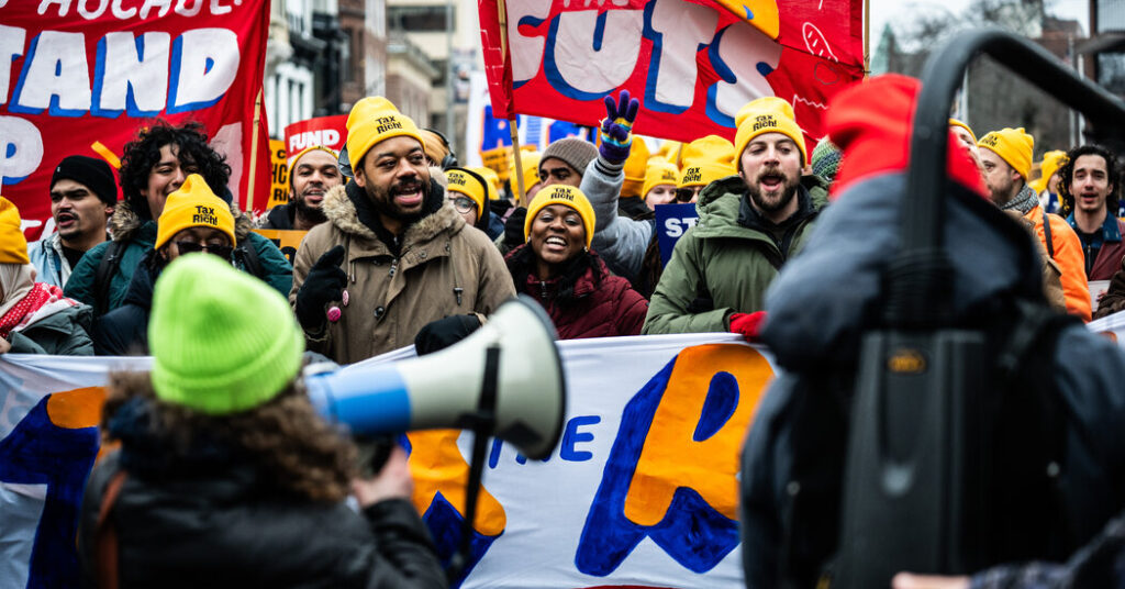 ‘Tax the Rich’ Rally Draws 1,500 to Albany, but Not Mamdani or Hochul