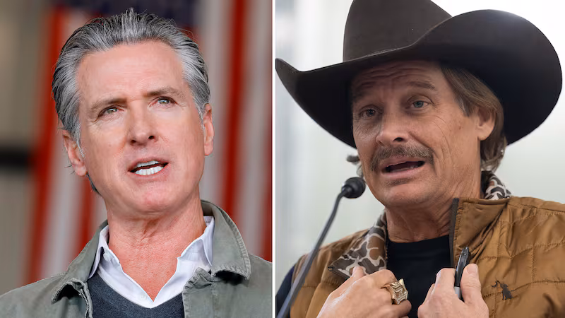 Gavin Newsom and Kid Rock