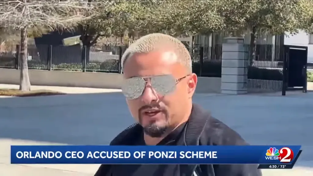 Christopher Alexander Delgado, of Apopka, Florida, in an outdoor setting, accused of running a $328 million Ponzi scheme.