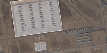 Satellite imagery shows rapid increase of U.S. military planes near Iran