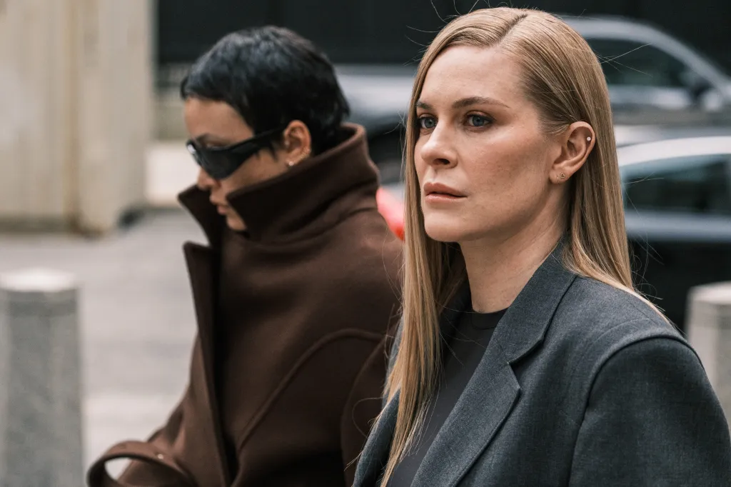 Leah McSweeney arrives at Federal Court at 500 Pearl St in lower Manhattan.