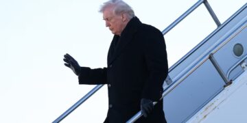 Trump, 79, Cooks Up Excuse for Walking Down Stairs so Gingerly