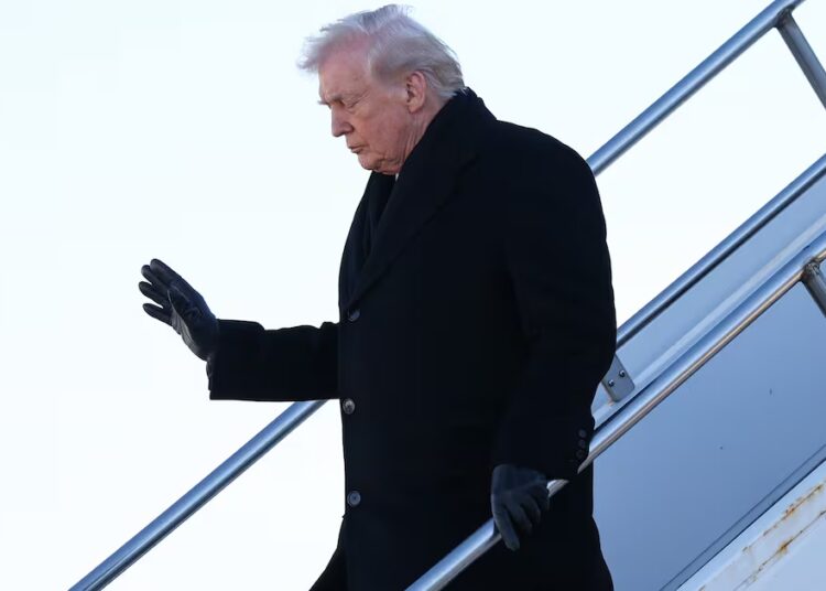 Trump, 79, Cooks Up Excuse for Walking Down Stairs so Gingerly