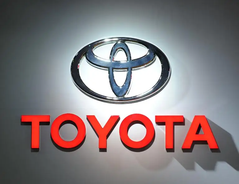 A file photo shows the Toyota logo at an auto show in Detroit, Michigan. Toyota is recalling 1.75 million vehicles globally over brake problems