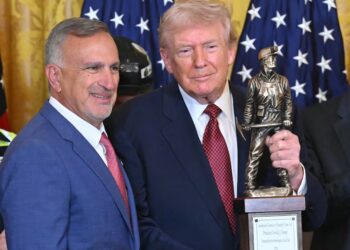 Giddy Trump, 79, Accepts Another Made Up Award