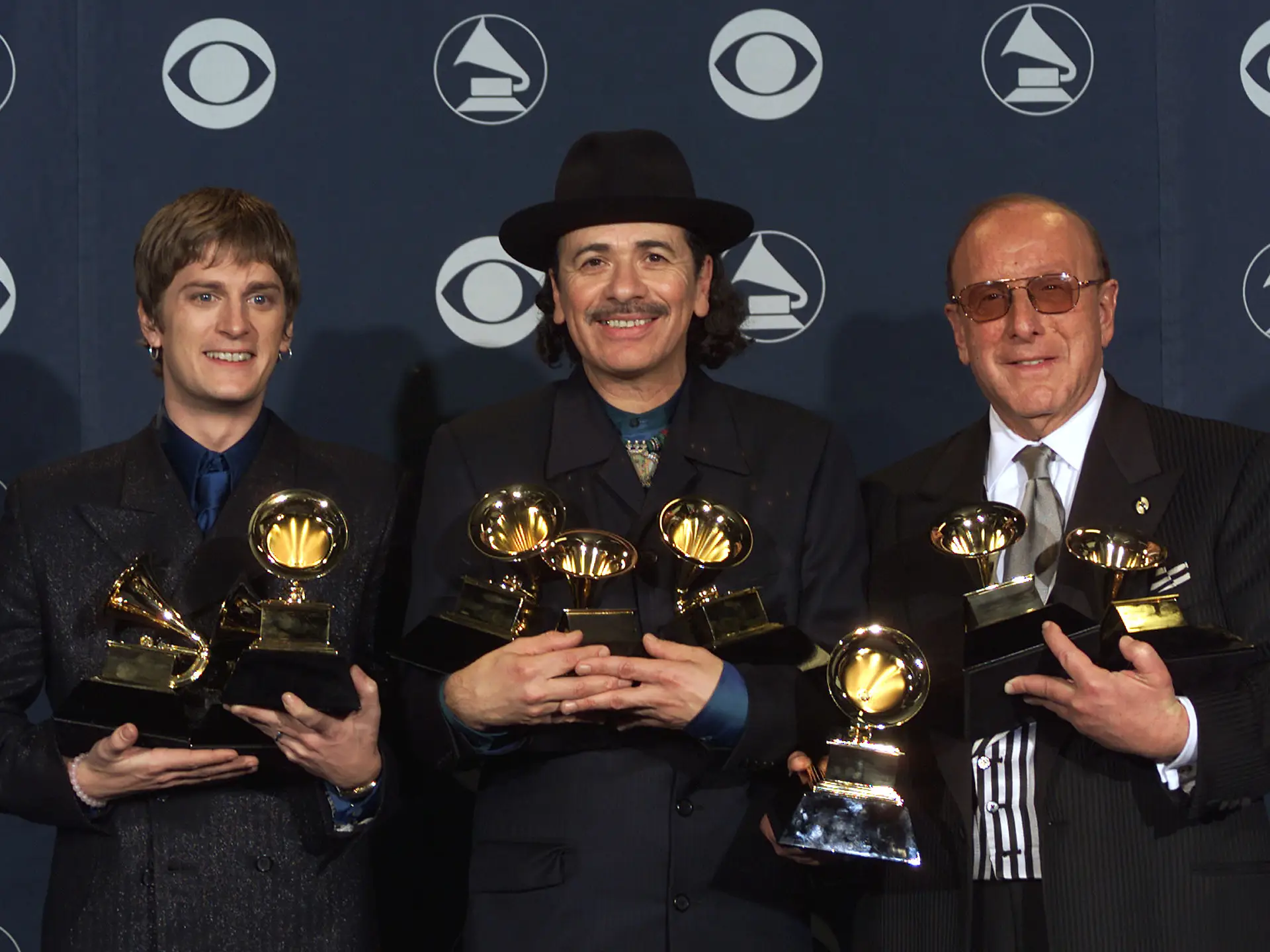 rob thomas carlos santana clive davis grammys 2000