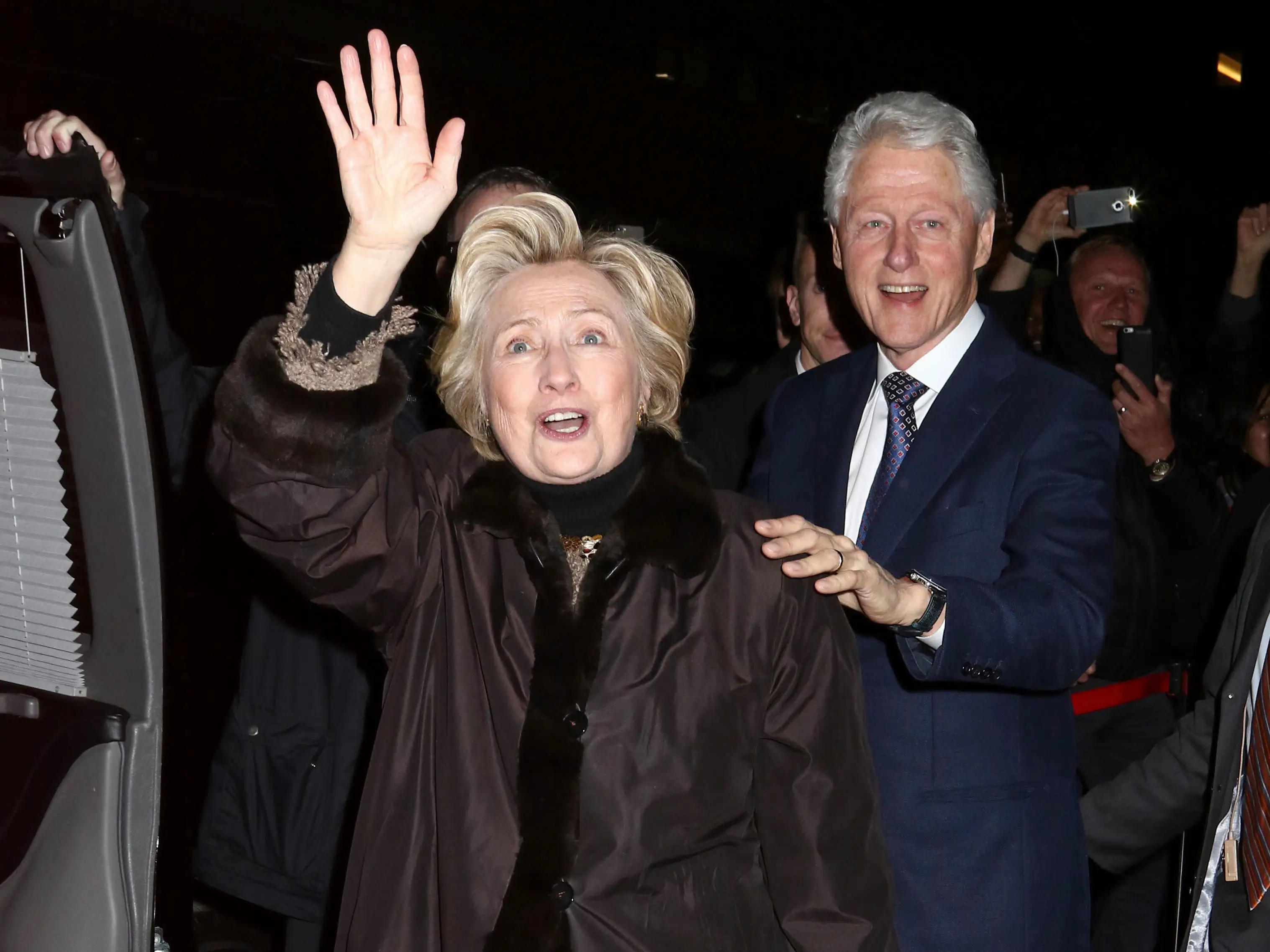 Hillary Clinton and Bill Clinton.