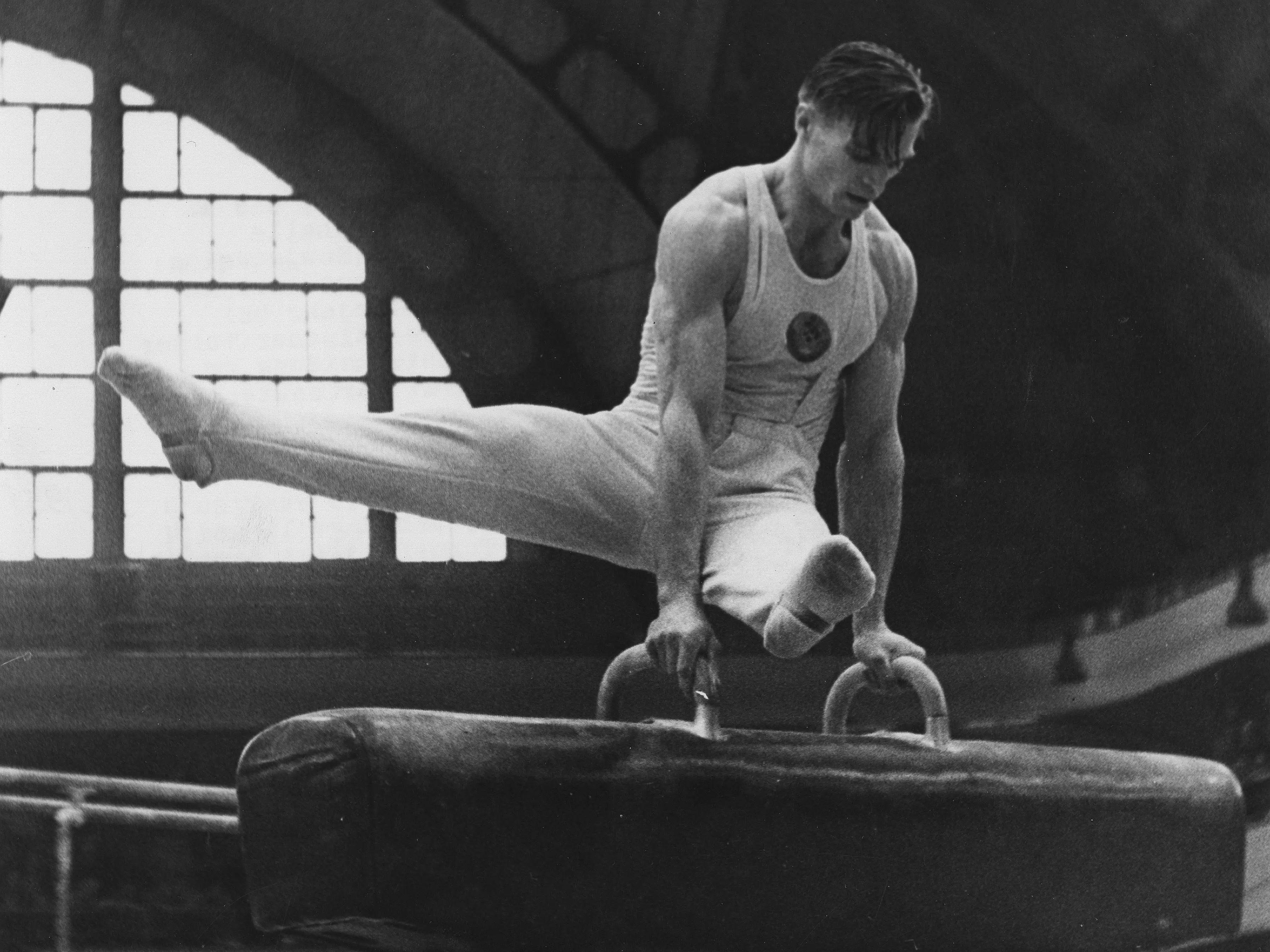 Boris Shakhlin on the pommel horse