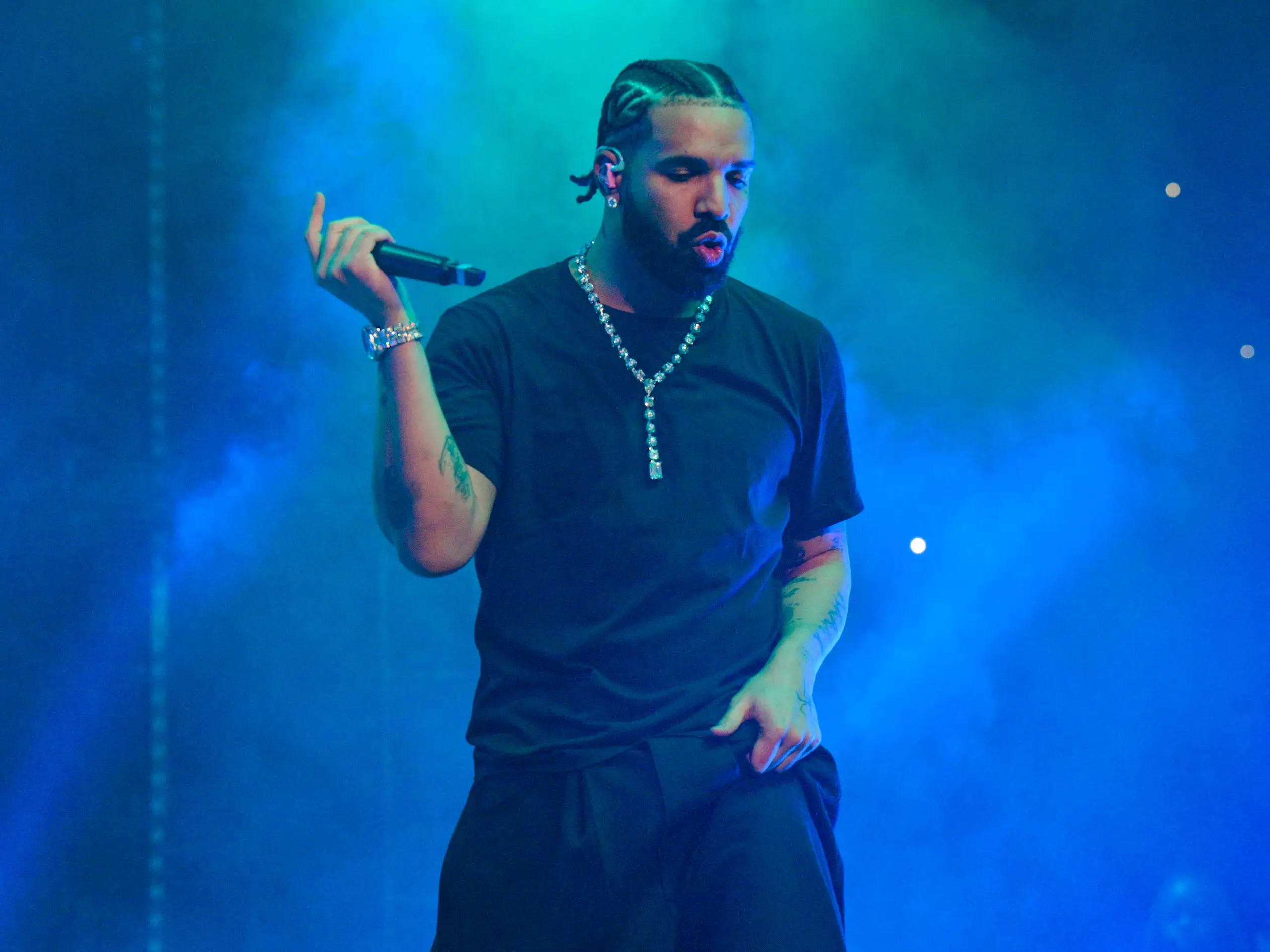 Rapper Drake performs onstage during