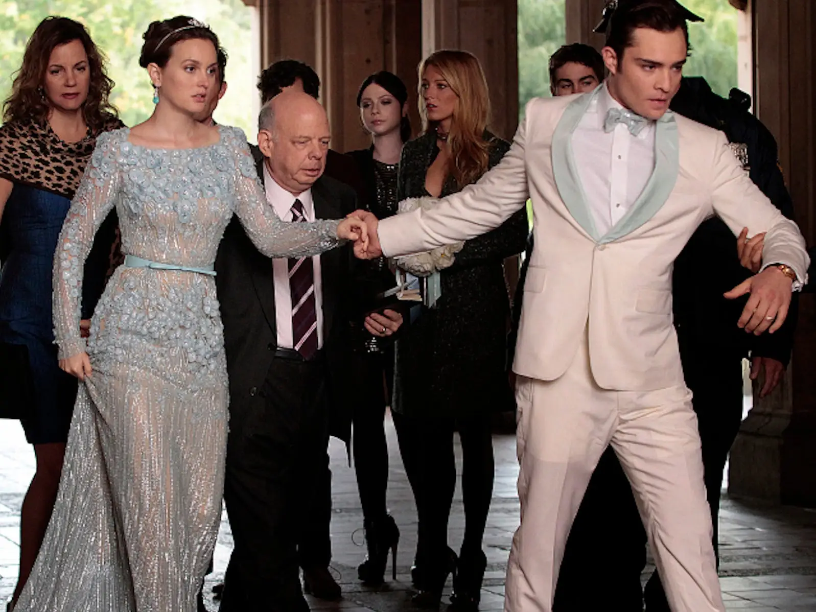 Blair Waldorf and Chuck Bass at their wedding on 