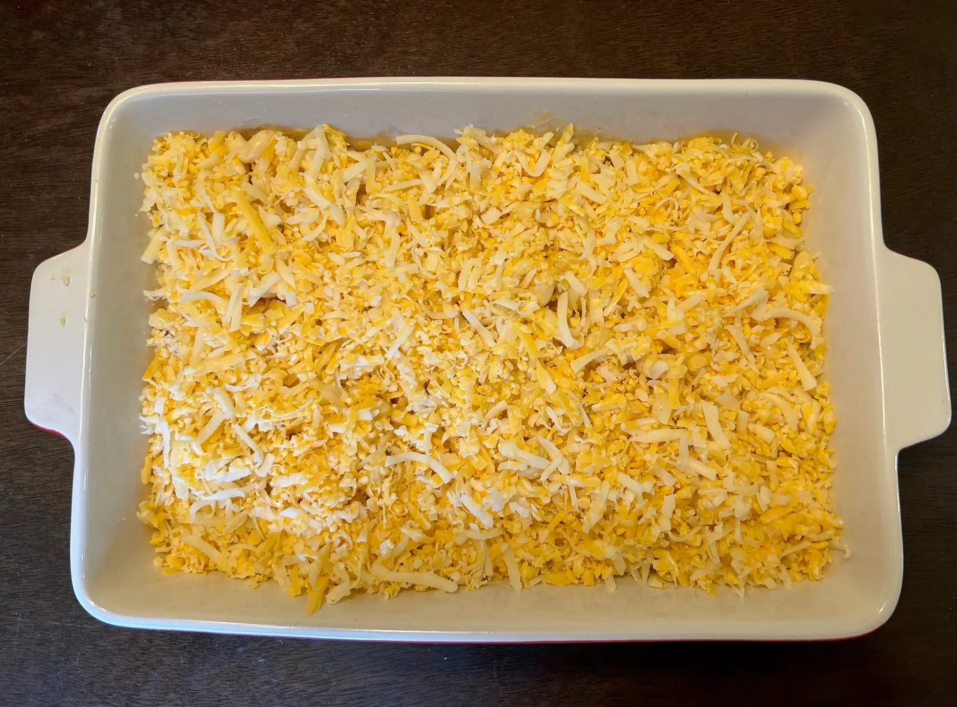 Second layer of cheese for Tini's mac and cheese