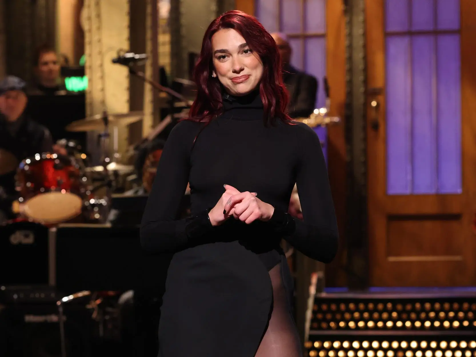 Host Dua Lipa during the Monologue on Saturday, May 4, 2024