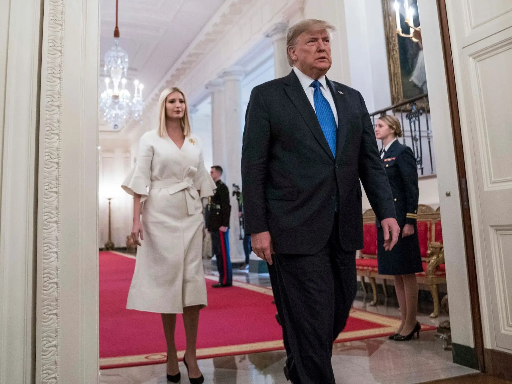 Donald Trump and Ivanka Trump at the White House in January 2020.