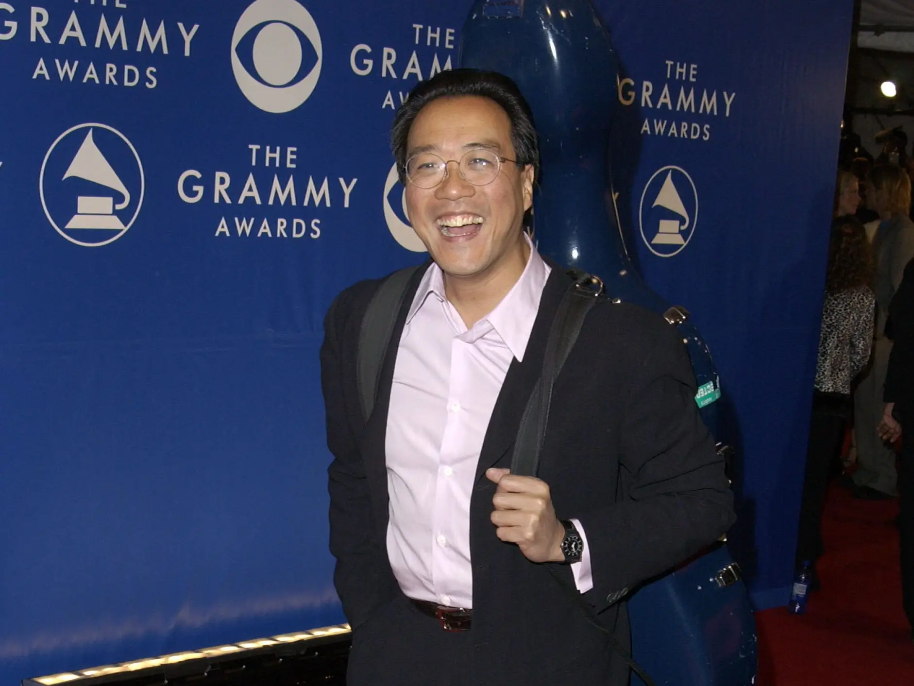 Yo-Yo Ma at the 45th annual Grammys.