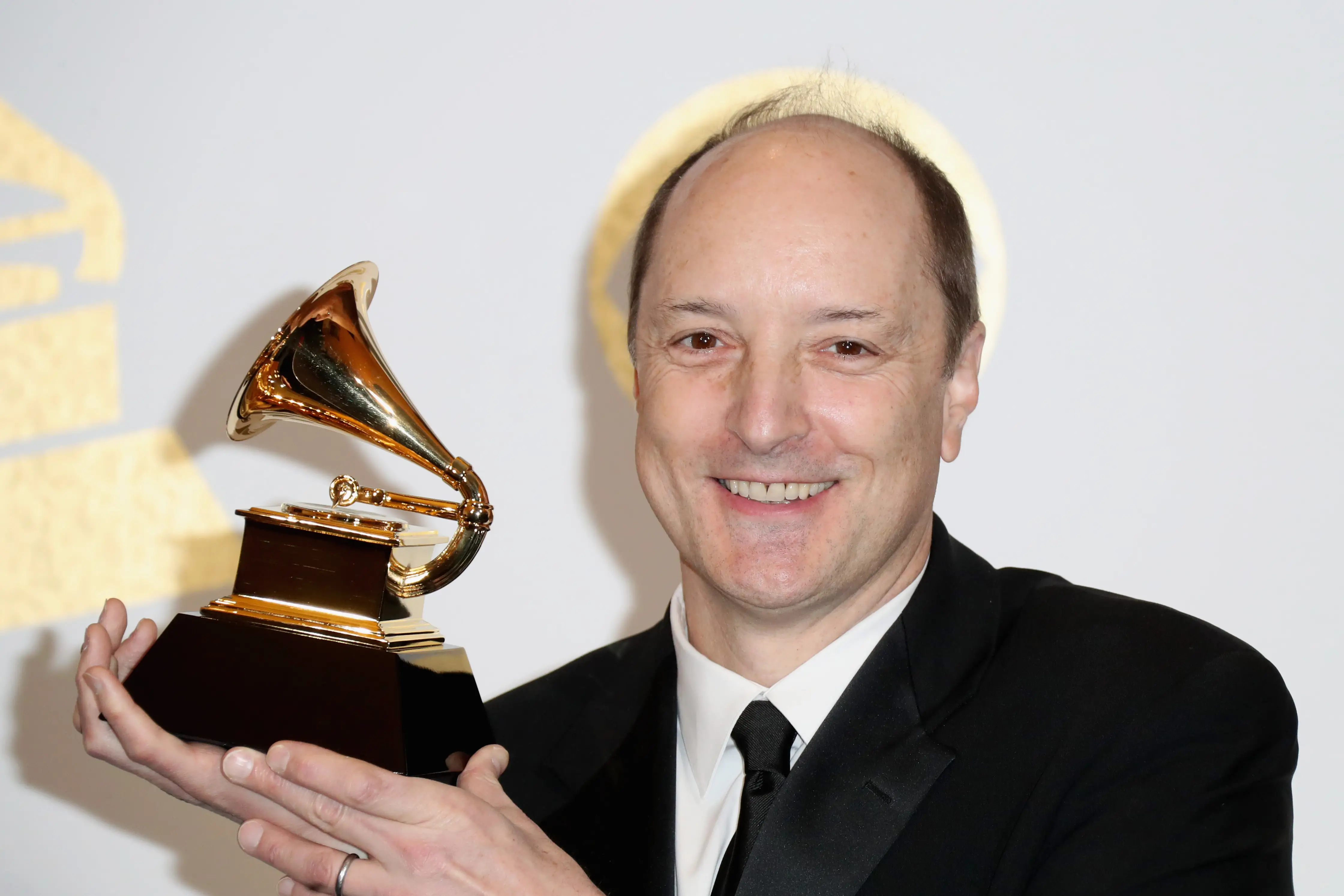 David Frost at the 59th Grammys.