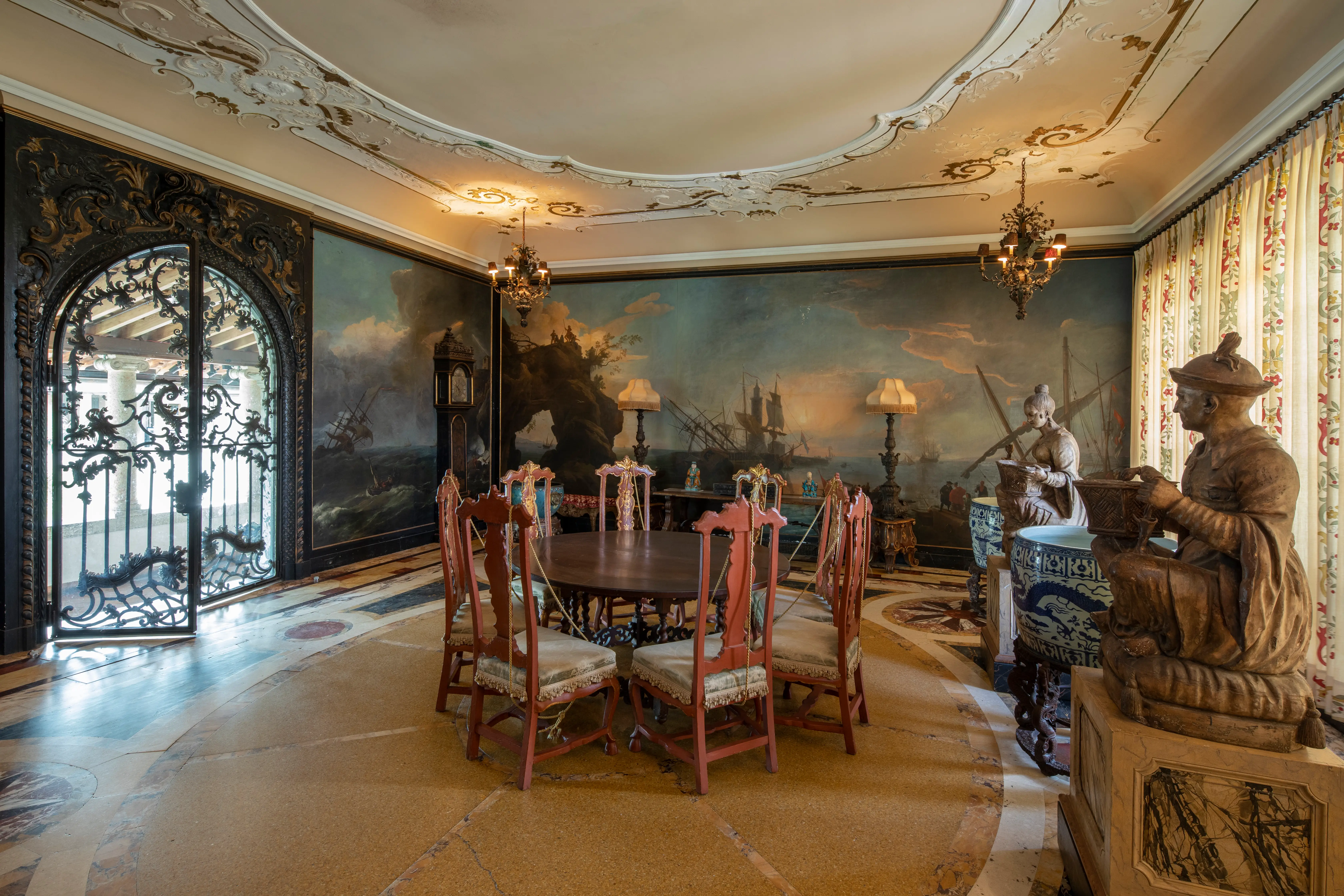 james deering's breakfast room at the vizcaya mansion in Miami, Florida
