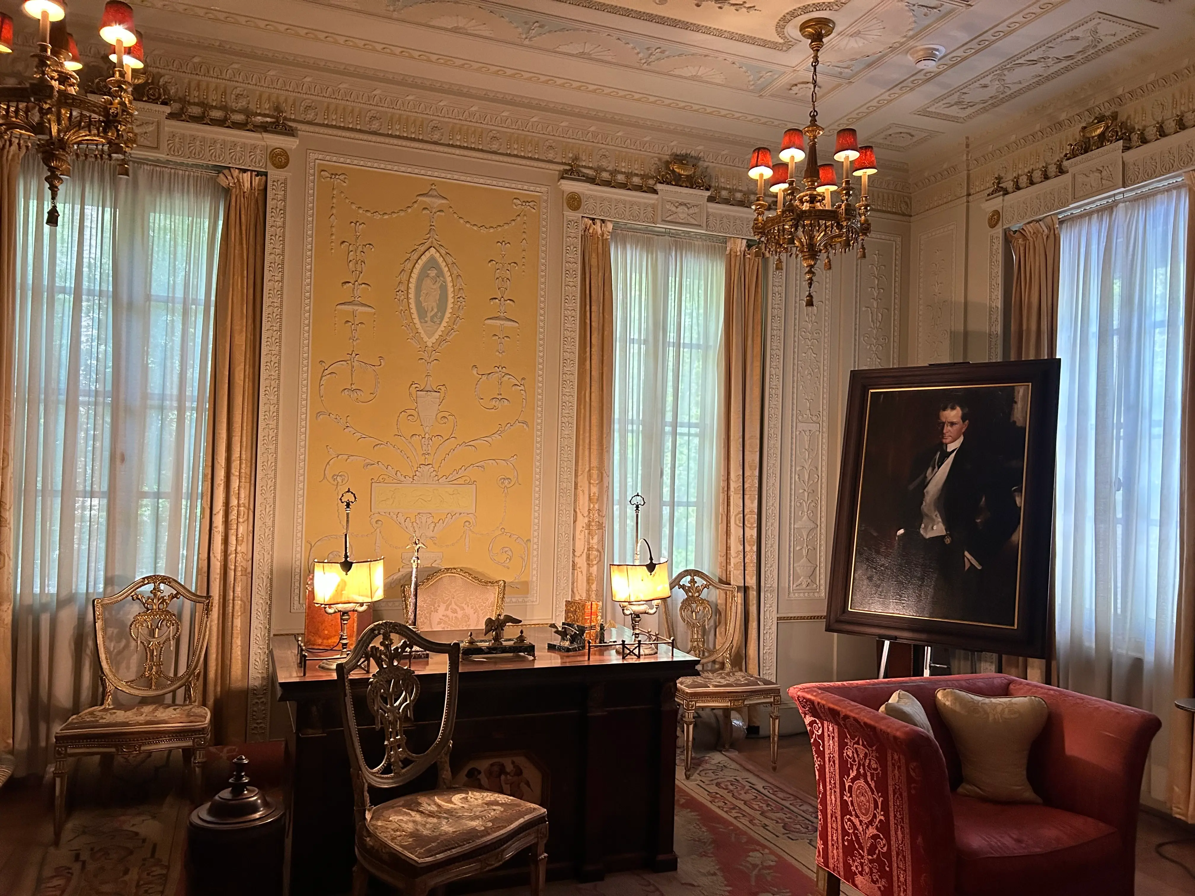james deering's library in villa vizcaya in miami, florida