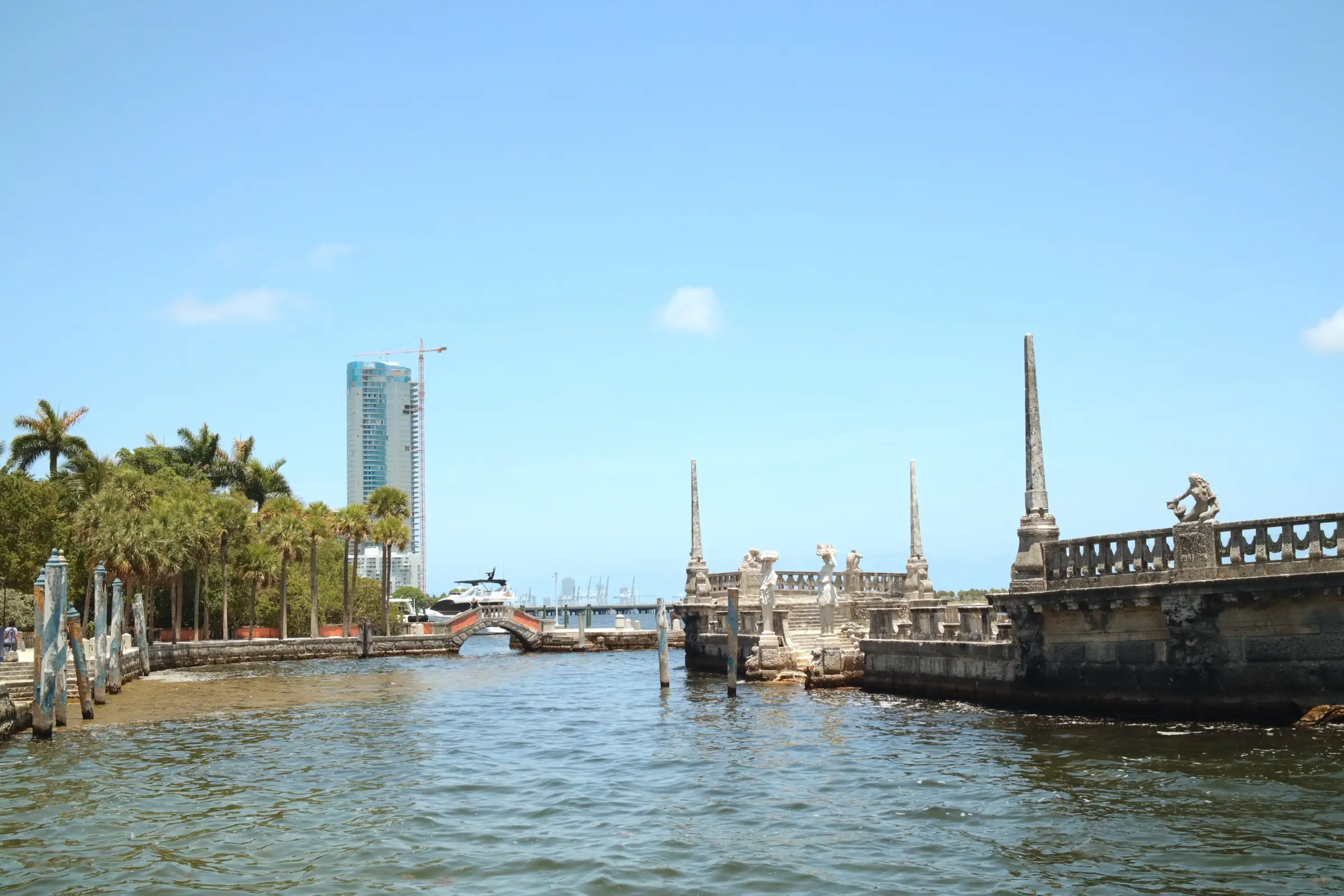 stone barge at villa vizcaya