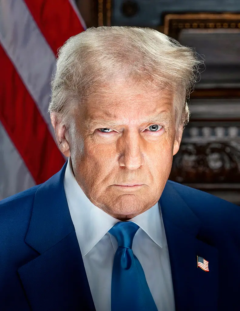 Donald Trump's presidential portrait.