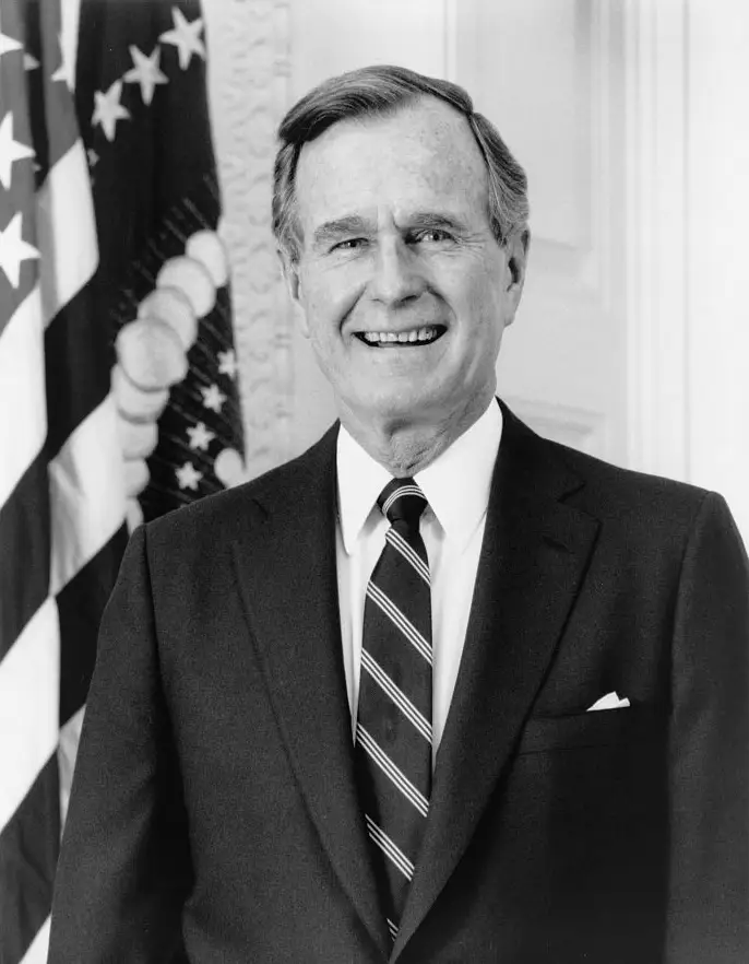 President George H.W. Bush's official White House portrait.