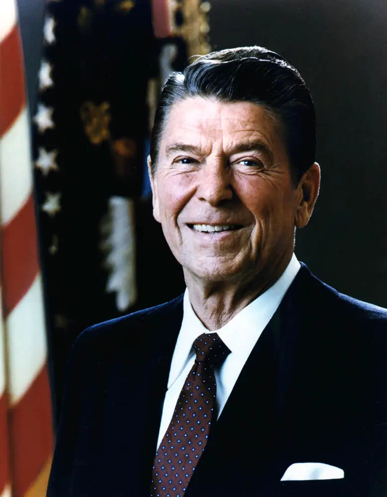 President Ronald Reagan's official White House portrait.