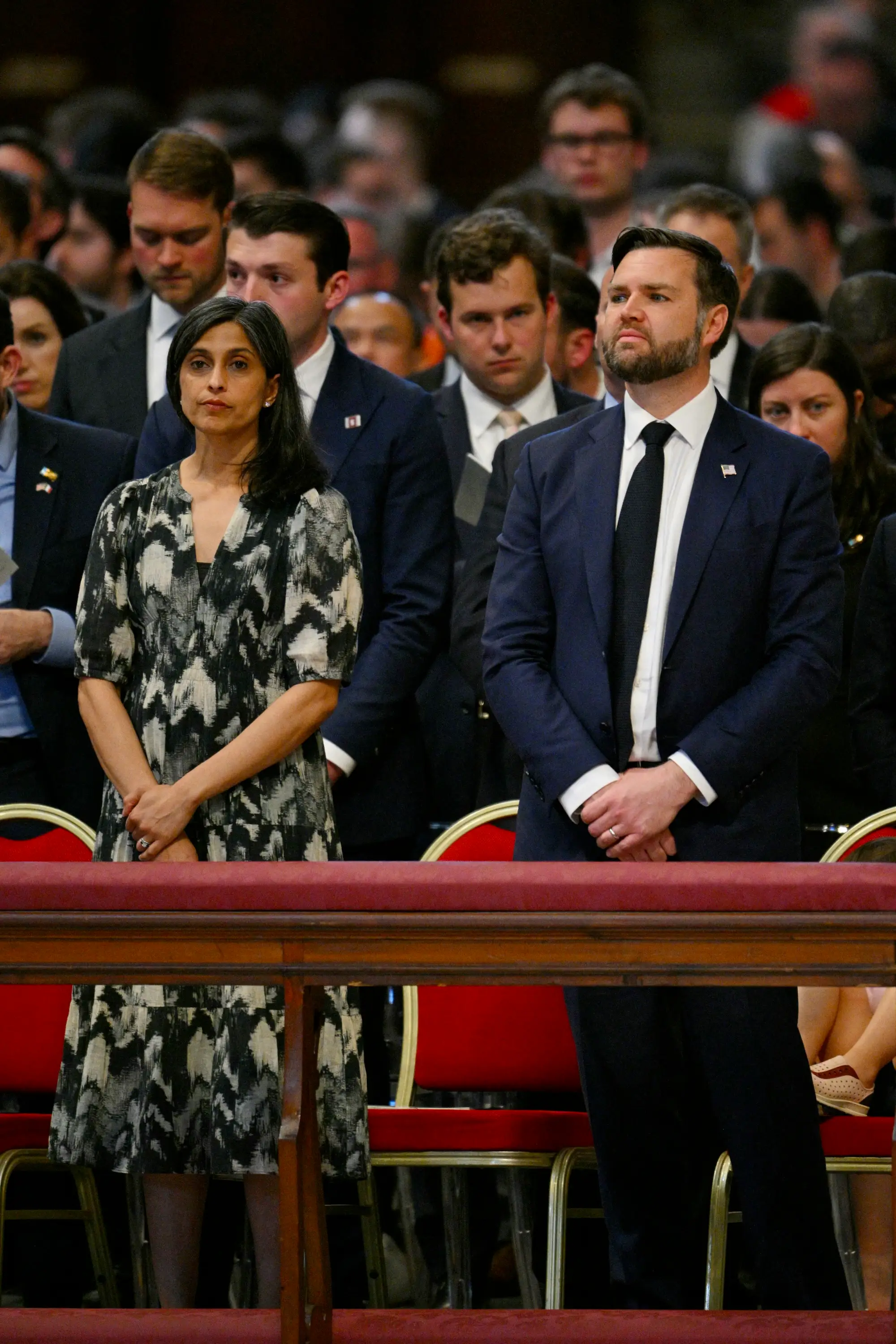 JD Vance and Usha Vance at St Peter's Basilica in the Vatican in April 2025.