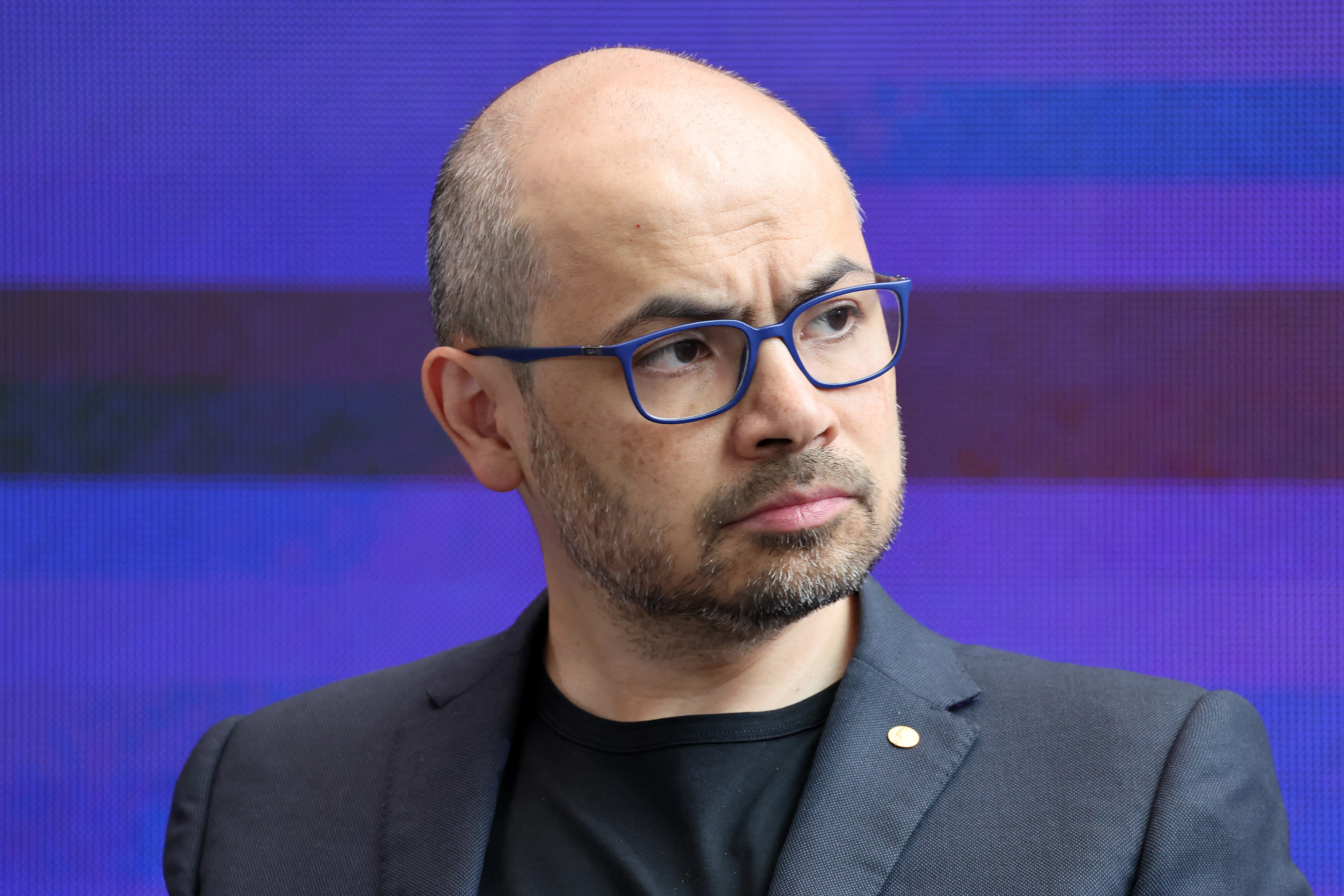 CEO of DeepMind Technologies Demis Hassabis at an AI summit at Imperial College London, in central London on July 9, 2025