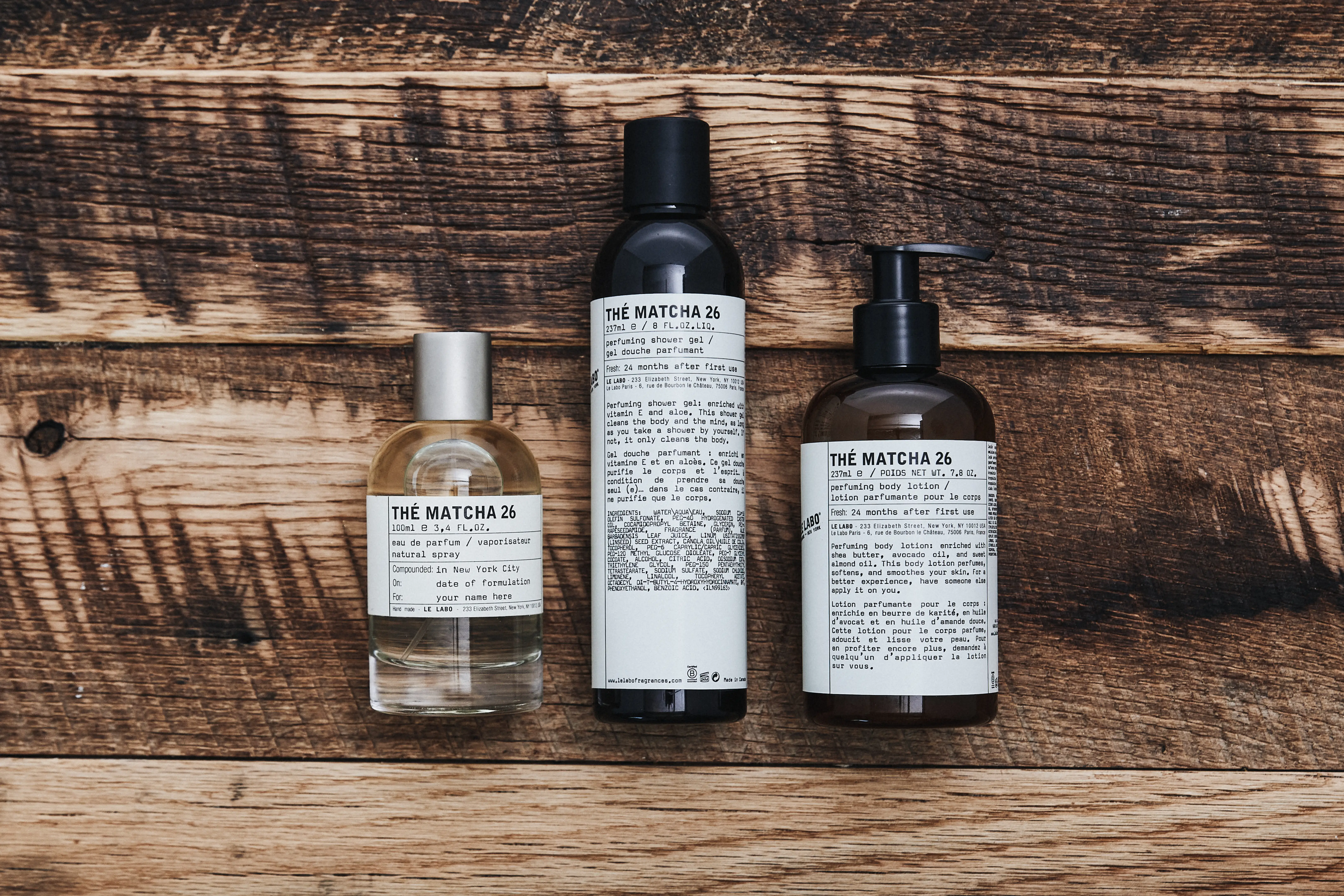 Bottles of Thé Matcha 26 products from Le Labo.
