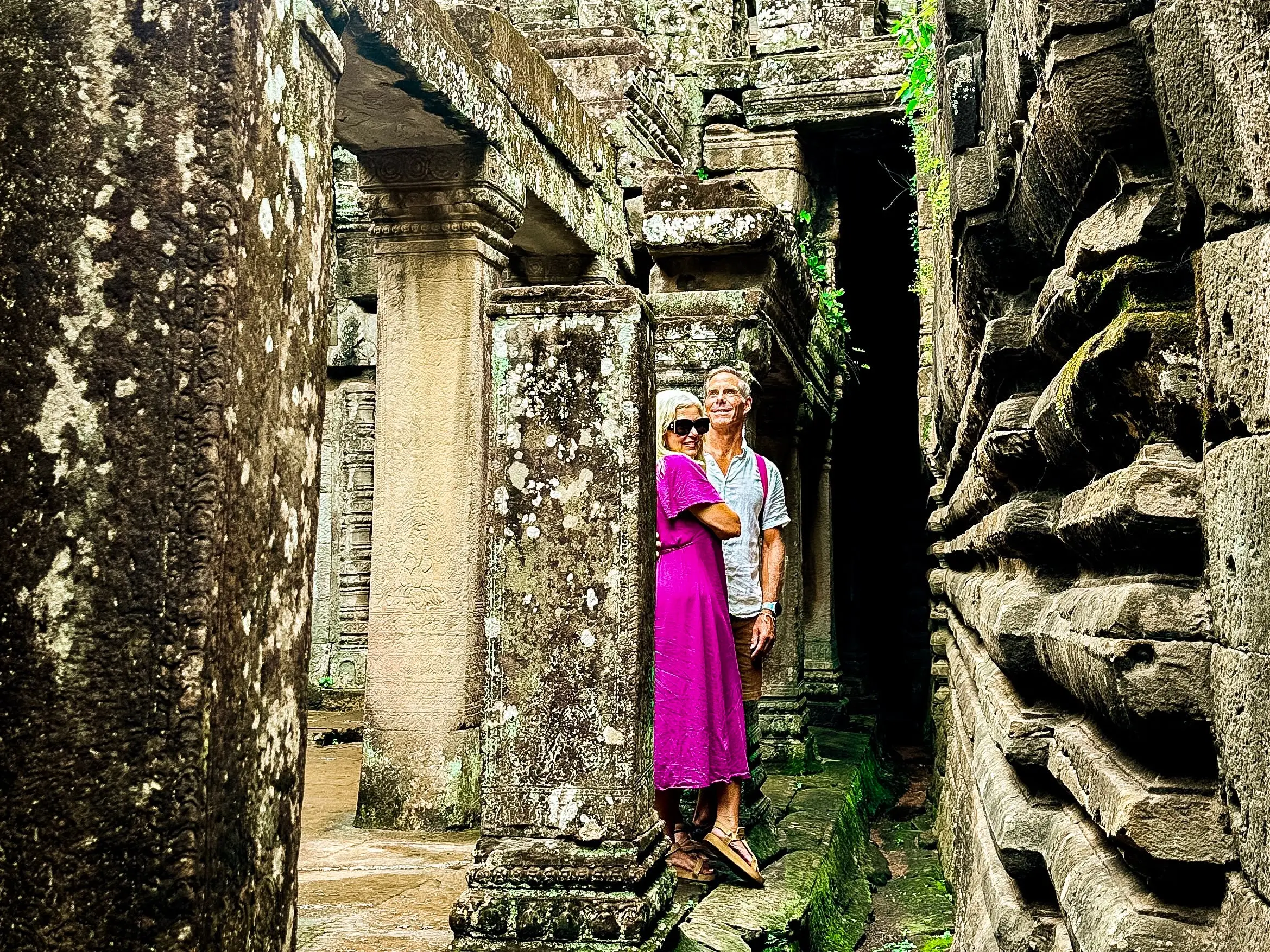 The author and her husband in Angkor Wat, Cambodia.
