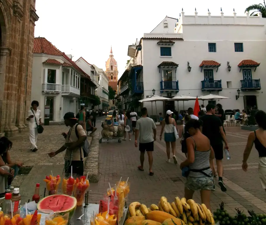 A fresh fruit stand in Cartagena, Colombia.