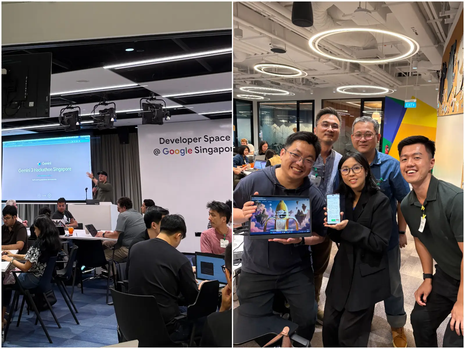 Following a team at Gemini 3 hackathon in Singapore