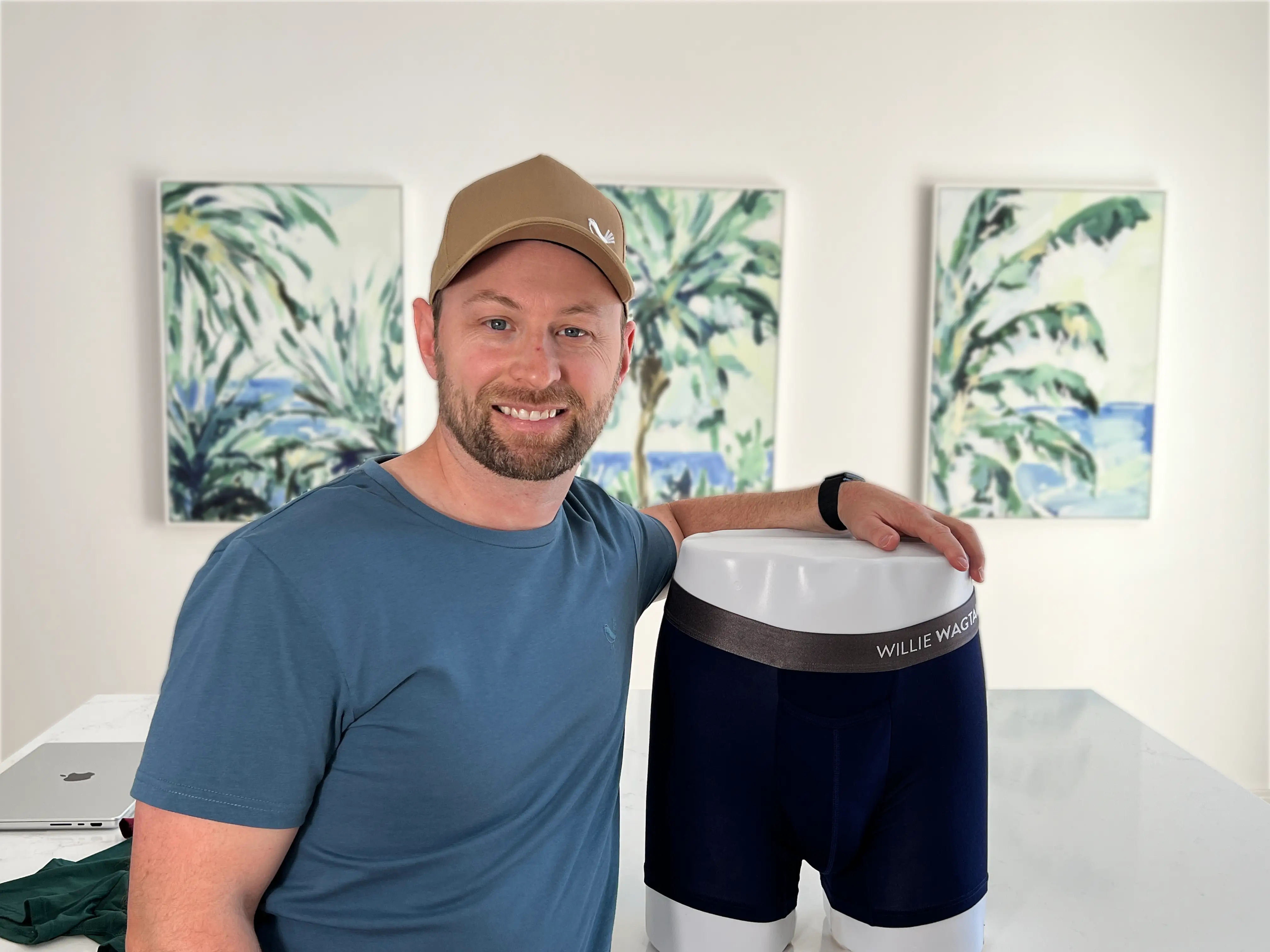 Shawn Asselin with underwear design