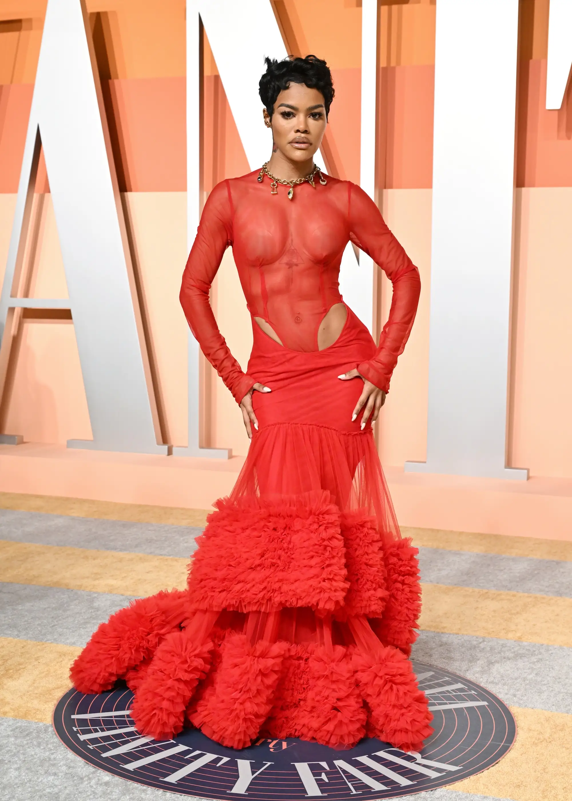 Teyana Taylor attends the Vanity Fair Oscar Party in March 2025.