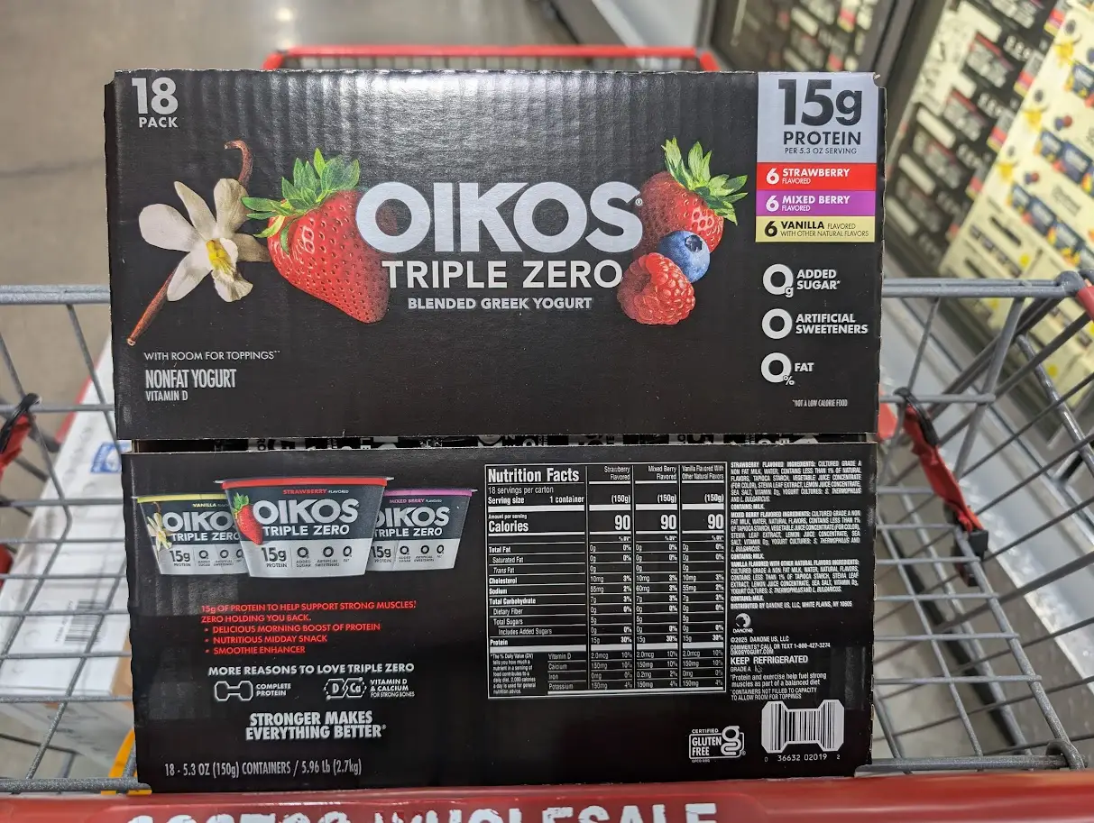 Oikos triple zero yogurt pack